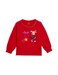 Pure Cotton Sequin Top (2-8 Yrs)