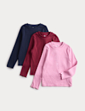 3pk Cotton Rich Ribbed Tops