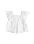 Pure Cotton Shell Broderie Top (2-8 Years)