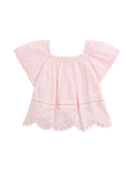 Pure Cotton Shell Broderie Top (2-8 Years)