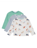 3 Pack Cotton Woodland Print Tops (2-7 Yrs)