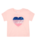 Cotton Reversible Sequin Heart T-Shirt (2-7 Yrs)
