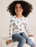 3pk Pure Cotton Butterfly Tops (2-7 Yrs)