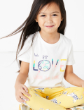 Cotton World Love Slogan T-Shirt