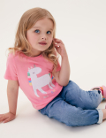Pure Cotton Sequin Unicorn T-Shirt (2-7 Yrs)