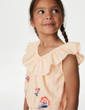 Pure Cotton Embroidered Floral Top (2 - 8 Yrs)
