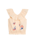 Pure Cotton Embroidered Floral Top (2 - 8 Yrs)