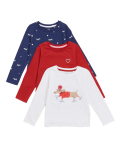 3pk Pure Cotton Animal Tops (2-7 Yrs)