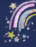 Pure Cotton Sequin Rainbow Top (2-7 Yrs)