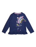 Pure Cotton Sequin Rainbow Top (2-7 Yrs)