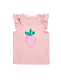 Pure Cotton Strawberry Sequin T-Shirt (2-7 Yrs)