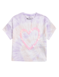 Pure Cotton Tie Dye Sequin Heart T-Shirt (2-7 Yrs)