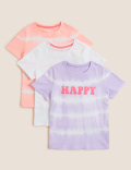 3pk Pure Cotton Tie Dye Tops (2-6 Yrs)