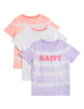 3pk Pure Cotton Tie Dye Tops (2-6 Yrs)
