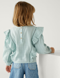 Pure Cotton Frill Blouse