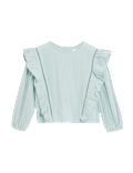 Pure Cotton Frill Blouse