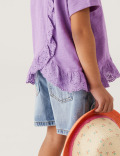Pure Cotton Frill Top