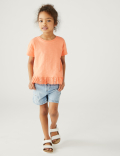 Pure Cotton Frill Top