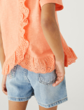 Pure Cotton Frill Top