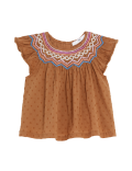 Pure Cotton Embroidered Top