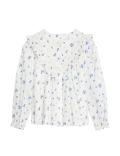 Pure Cotton Floral Blouse Top (2-8 Yrs)
