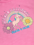 Pure Cotton Sequin T-shirt (2-8 Yrs)