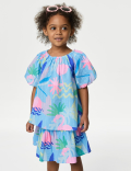 Pure Cotton Tropical Print Top (2-8 Yrs)