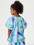 Pure Cotton Tropical Print Top (2-8 Yrs)