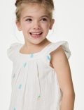 Pure Cotton Embroidered Top (2-8 Yrs)
