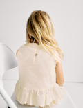 Pure Cotton Shirred Top