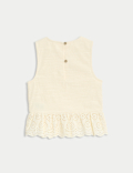 Pure Cotton Shirred Top