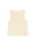 Pure Cotton Shirred Top