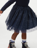 Cotton Rich Tulle Glitter Dress (1-8 Yrs)