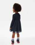 Cotton Rich Tulle Glitter Dress (1-8 Yrs)
