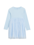Cotton Rich Tulle Glitter Dress (1-8 Yrs)