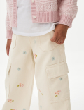 Pure Cotton Butterfly Cargo Trousers (2-8 Yrs)