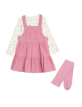 3pc Cord Pinafore, Top and Tights Outfit (2-8 Yrs)