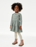 3pc Cord Pinafore, Top and Tights Outfit (2-8 Yrs)