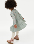 3pc Cord Pinafore, Top and Tights Outfit (2-8 Yrs)