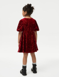 Velvet Sequin Dress (2-8 Yrs)
