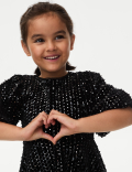 Velvet Sequin Dress (2-8 Yrs)