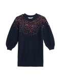 Sequin Knitted Dress With Tights (2-8 Yrs)