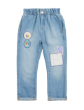 Regular Denim Embroidered Jeans