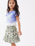 Pure Cotton Floral Skirt (2-7 Yrs)