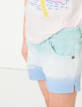 Denim Blue Ombre Shorts (2-7 Yrs)