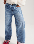 Denim Elasticated Straight Leg Jeans