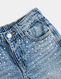 Denim Elasticated Straight Leg Jeans