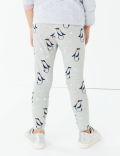 Cotton Penguin Print Leggings (3 Mths - 7 Yrs)