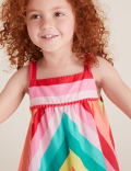 Pure Cotton Rainbow Striped Dress (2-7 Yrs)