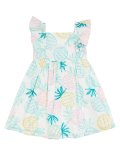 Cotton Pineapple Print Dress (2-7 Yrs)
